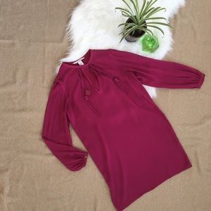 DIANE VON FURSTENBURG KEYHOLE NECK SLIPDRESS w/TIE